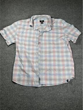 Calvin Klein Men's Short Sleeve Button-Up Shirt L/G